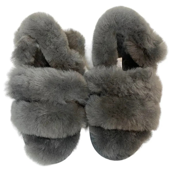 EMU Australia Jacana Adjustable Sheepskin Slippers  W6/M5 in Grey Sherling - Picture 1 of 14